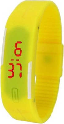 Pappi Boss Sporty Rectangular Silicone Jelly Slim Yellow Digital Casual Led Band Digital Watch  - For Men & Women   Watches  (Pappi Boss)