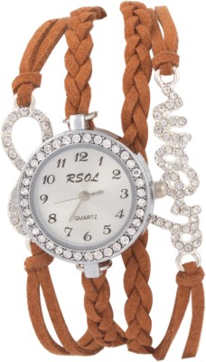 COSMIC Angel's Wings Bracelet Silver Diamond Studded Dial Analog Women's Watch- BROWN STRAP, DREAM SERIES Analog Watch  - For Women   Watches  (COSMIC)