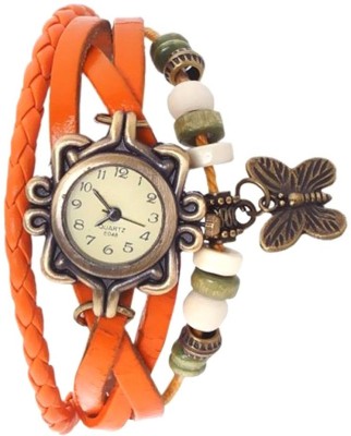 Krazykart krazykart butterfly watch orange Analog Watch  - For Women   Watches  (Krazykart)