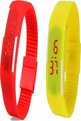Y&D Combo of Led Band Red + Yellow Digital Watch  - For Couple   Watches  (Y&D)