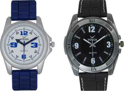 

Volga Branded Leather Quality Designer Dial Diwali Special Combo62 Designer Sport Looks WaterProof Mens Watch Watch - For Men