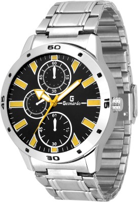 Geonardo GDM21 Yellow Impression Black Dial Chain Watch  - For Men   Watches  (Geonardo)