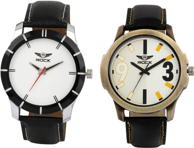 

Rock RK1SLWR06 Combo New Stylish Leather Casual Wrist Watch - For Men