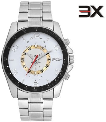 Exotica Fashions EFG-114-ST-White-NS New Series Analog Watch  - For Men   Watches  (Exotica Fashions)