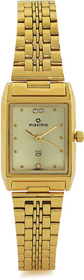 

Maxima 06125CMLY Gold Watch - For Women