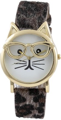 Merchanteshop Cat Specks Designer Dotted Velvet Material Analog Watch  - For Women   Watches  (Merchanteshop)