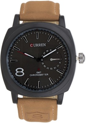 Curren CURREN.A.8139 LEATHER BLACK DIAL Analog Analog Watch  - For Men   Watches  (Curren)