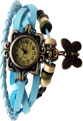 NS18 Vintage Butterfly Rakhi Watch Sky Blue Analog Watch  - For Women   Watches  (NS18)