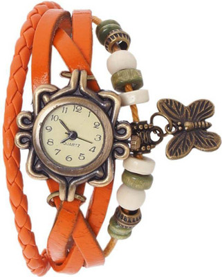 

Zordix ZX-108W Orange Vintage Retro Butterfly Watch - For Women