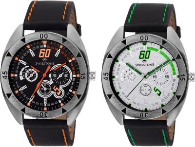 Swisstone FTREK560-BLACK & FTREK560-WHT-BLK Analog Watch  - For Men   Watches  (Swisstone)