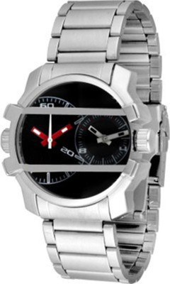 

YASHMIT Dual Time Silver Black Forest Style YE-4330 Watch - For Men