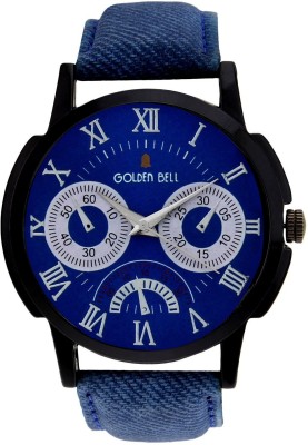 Golden Bell GB-670BluDBluStrap Analog Watch  - For Men   Watches  (Golden Bell)