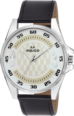 Marco ELITE SLIM LOOK MR-GR42-WHITE-BLACK Analog Watch  - For Men   Watches  (Marco)