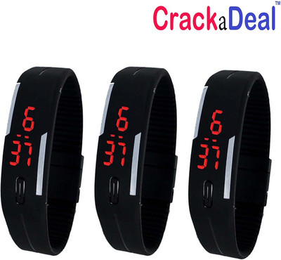 

CrackaDeal | Pack Of 3 | High Quality Black Led Watch - For Boys