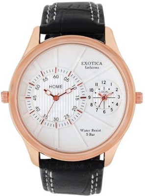 Exotica Fashions EF-71-Dual-LS-Rose-Gold-White Basic Analog Watch  - For Men   Watches  (Exotica Fashions)