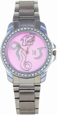 Excelencia WW-17-Silver-PINK Studded Watch  - For Women   Watches  (Excelencia)