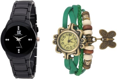 IIK Collection Black-Green-14 Analog Watch  - For Women   Watches  (IIK Collection)