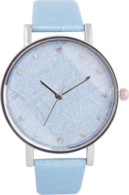 3wish Sky Blue Dial Leather Strap Watch  - For Women   Watches  (3wish)
