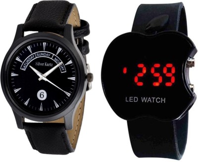 Silver Kartz SMART WEEKEND LED DIGITAL Analog-Digital Watch  - For Men   Watches  (Silver Kartz)