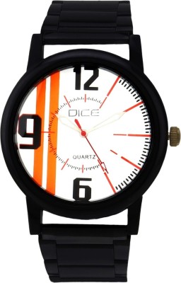 Dice DCMLRD38SSBLKWIT504 Black-Track Analog Watch  - For Men   Watches  (Dice)