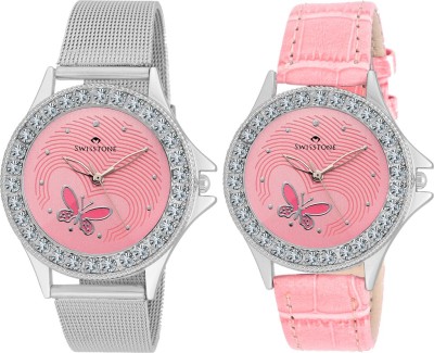 Swisstone VOG501-PNK-CH & VOG501-PINK Analog Watch  - For Women   Watches  (Swisstone)