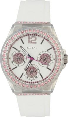 Guess W0032L6 Sparkling Pink Analog Watch  - For Women   Watches  (Guess)