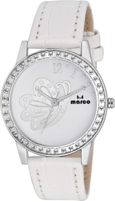 Marco JEWELS MR-LR-1055-WHT-WHT Analog Watch  - For Women   Watches  (Marco)