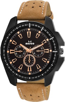Marco ANTIQUE MR-GR415-BLK-BRW Analog Watch  - For Men   Watches  (Marco)