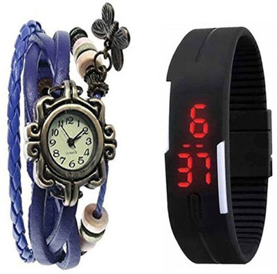

Jack Klein Vintage_BL_Led_BLK Watch - For Couple