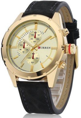 Curren Signature Luxury Gold Dial Watch  - For Men   Watches  (Curren)