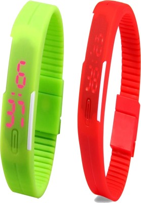 Y&D Combo of Led Band Green + Red Watch  - For Couple   Watches  (Y&D)