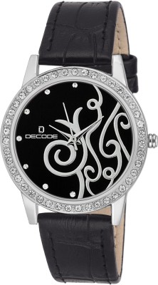 Decode Ladies Crystal Studded ST-501 BLK Black Analog Watch  - For Women   Watches  (Decode)