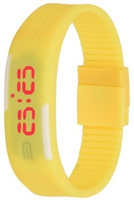 3wish LED RUBBER MAGNET YELLOW Digital Watch  - For Couple   Watches  (3wish)