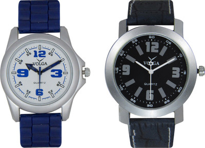 

Volga Branded Leather Quality Designer Dial Diwali Special Combo58 Designer Sport Looks WaterProof Mens Watch Watch - For Men