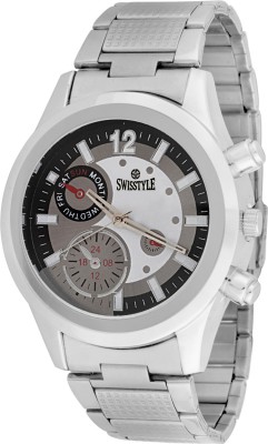 Swisstyle SS-GR001A-GRY+WHT-CH Posh Watch  - For Men   Watches  (Swisstyle)