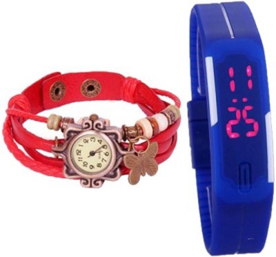 Natural Creation K-00045 Dori & Led Pack of 2 Analog-Digital Watch  - For Couple   Watches  (Natural Creation)