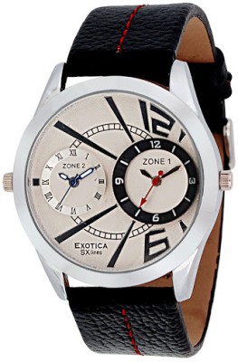 Exotica Fashions EXZ-85-Dual-White Analog Watch  - For Men   Watches  (Exotica Fashions)