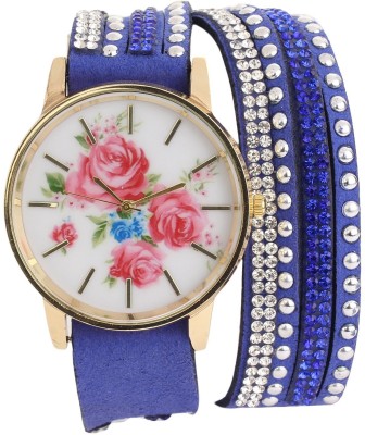 COSMIC SKYBLUE BRACELET WATCH WITH DIAMOND STUDDED ON STRAP 1 Analog Watch  - For Women   Watches  (COSMIC)