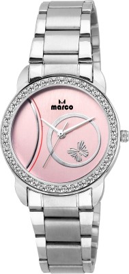 Marco JEWEL MR-LR-1000 PINK-CH Analog Watch  - For Women   Watches  (Marco)
