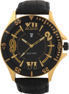 Swiss Trend Artshai1639 Golden Analog Watch  - For Men   Watches  (Swiss Trend)