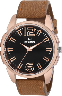 Marco ANTIQUE MR-GR-1411-BLK-BRW Analog Watch  - For Men   Watches  (Marco)