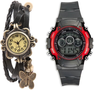 Sir Time combo of Bracelet & Sporty Analog-Digital Watch  - For Men & Women   Watches  (Sir Time)