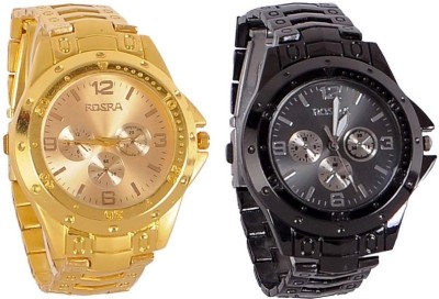 SPINOZA rosra full gold and full black attractive watch set of 2 Analog Watch  - For Boys   Watches  (SPINOZA)