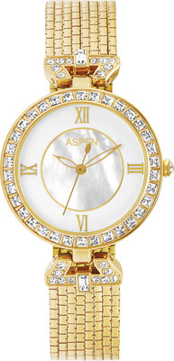 Aspen Aspen White Dial Ladies Watch Ornate AP1839A Analog Watch For Women Aspen Wrist Watches