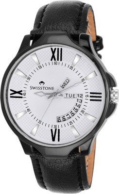 Swisstone SW-BLK105-WHT-BLK Analog Watch  - For Men   Watches  (Swisstone)