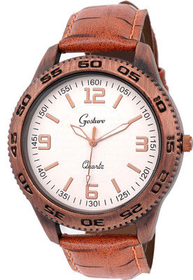 

Gesture 5067-WH-BR-ANTIQUE Stylo Watch - For Men