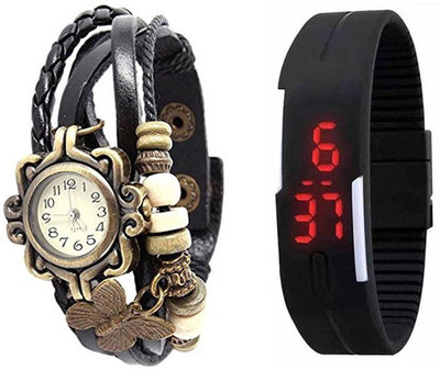 

Jack Klein Vintage_BLK_Led_BLK Watch - For Couple