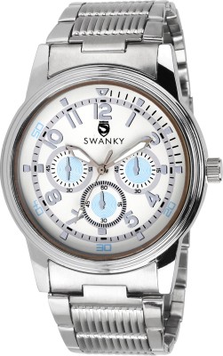 Swanky SC-MW-CrnSty02-Wh Analog Watch  - For Men   Watches  (Swanky)
