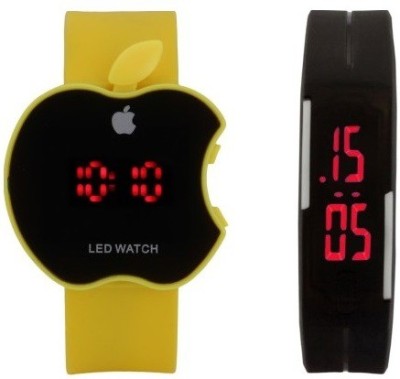 Mobspy Rubber Black & Apple Yellow LED Watch Digital Watch  - For Boys & Girls   Watches  (Mobspy)