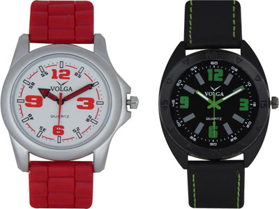 

Volga Branded Leather Quality Designer Dial Diwali Special Combo80 Designer Sport Looks WaterProof Mens Watch Watch - For Men